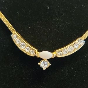 Goldtone rhinestone necklace